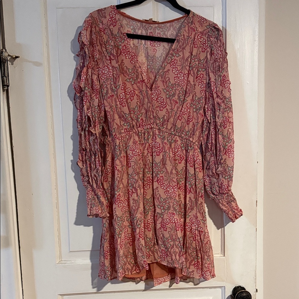 Elegant Floral Long Sleeve Dress